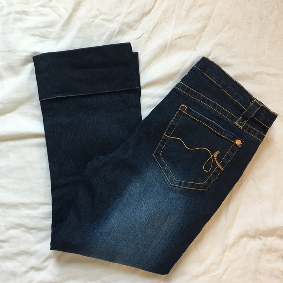 Y2K Jones Wear Jeans Cuffed Cropped Jeans, 10 - Picture 3 of 8
